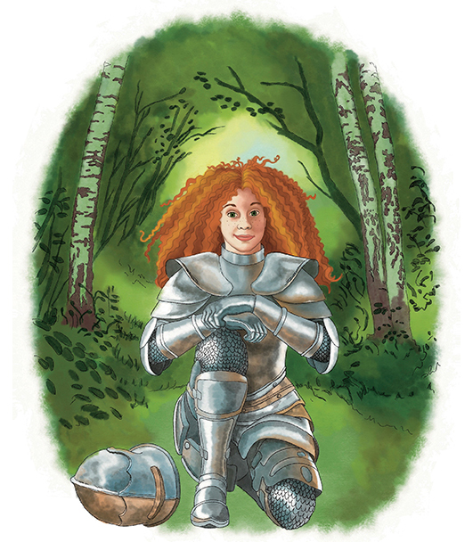 Red haired girl knight